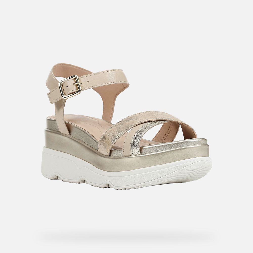 Geox Bayan Sandalet Altın - Gardenia - UGF-849260